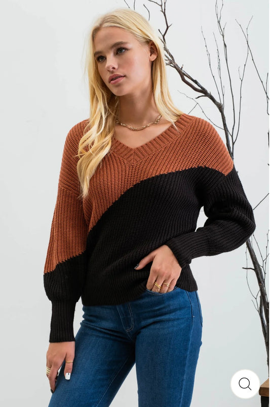 Spice Colorblock Sweater