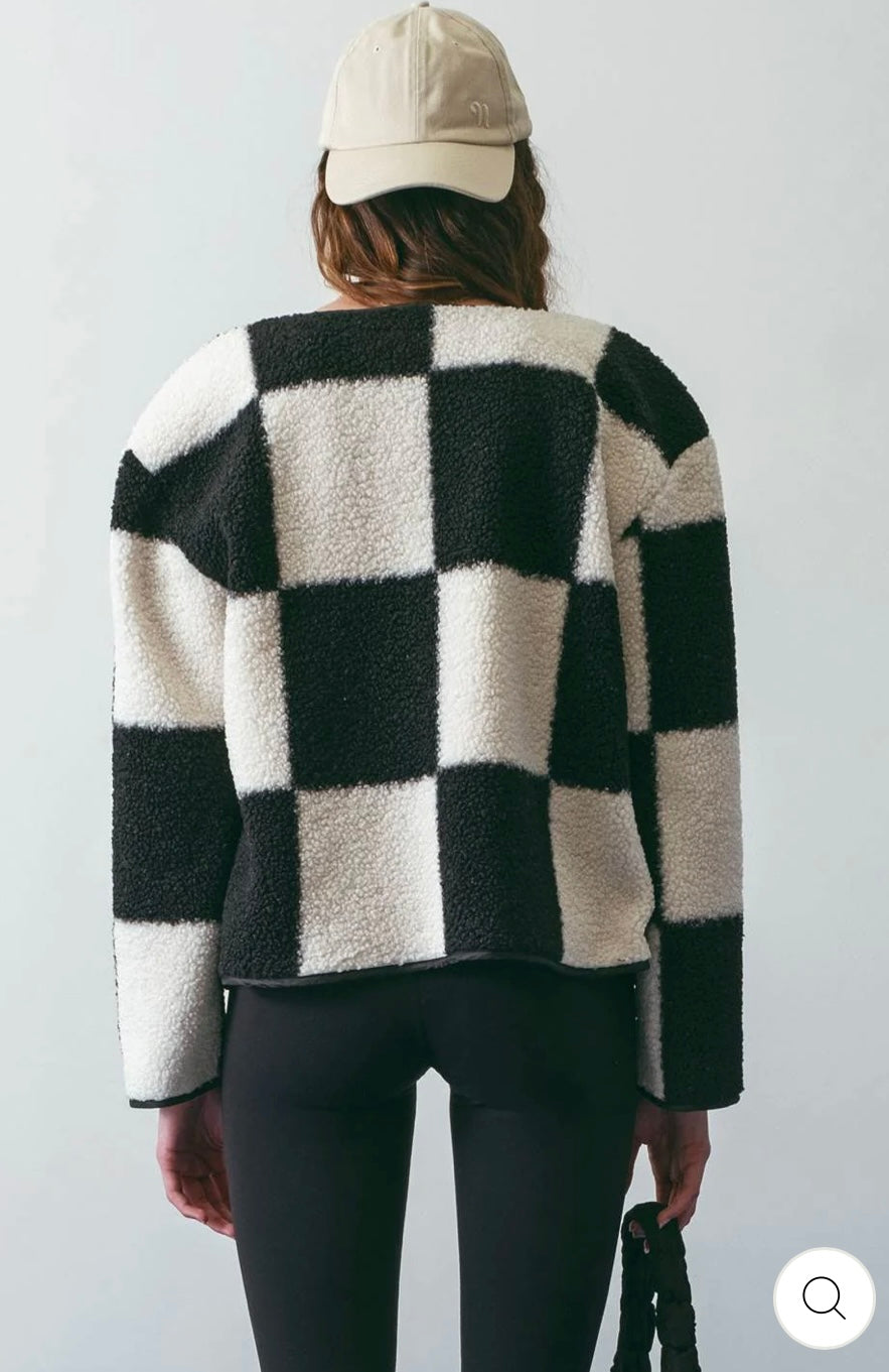 Checkered Fleece Jacket